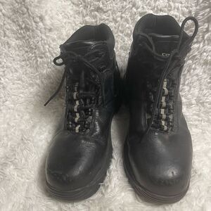 Unisex Vintage converse Black Leather Lace-Up Boots Men’s SZ9M. Women’s SZ11M